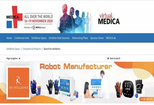 Medica kiállítás Németország Si Yi kézi funkcionális rehabilitációs robot
